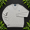 Ralph Lauren Cream V-Neck Jumper | Men’s Classic Fit M / 3742