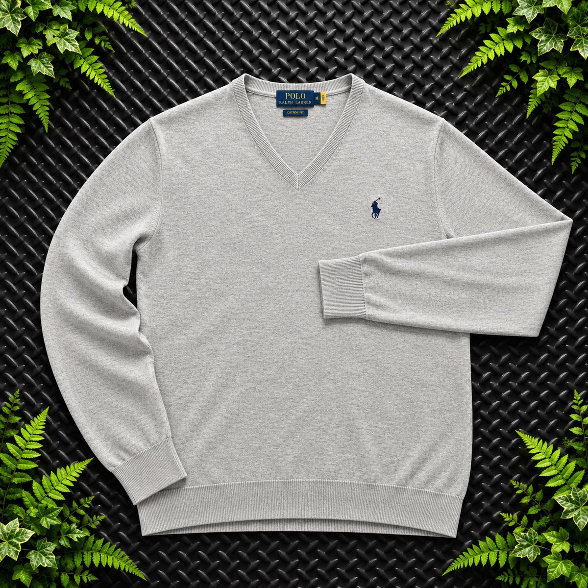 Ralph Lauren Cream V-Neck Jumper | Men’s Classic Fit M / 3742