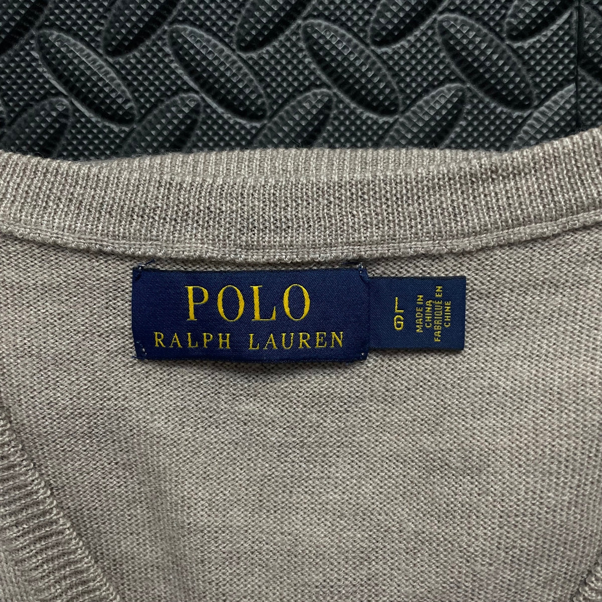 Ralph Lauren Beige V-Neck Jumper | Men’s Classic Fit L / 3778