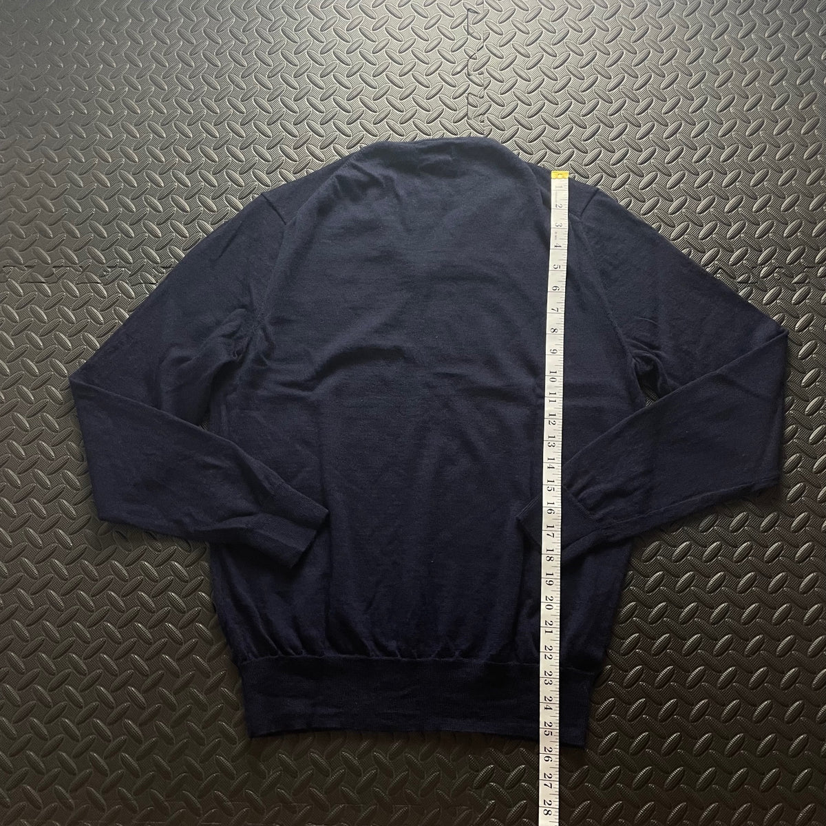 Ralph Lauren Navy V-Neck Jumper / Merino Wool | Men’s Classic Fit M / 3676