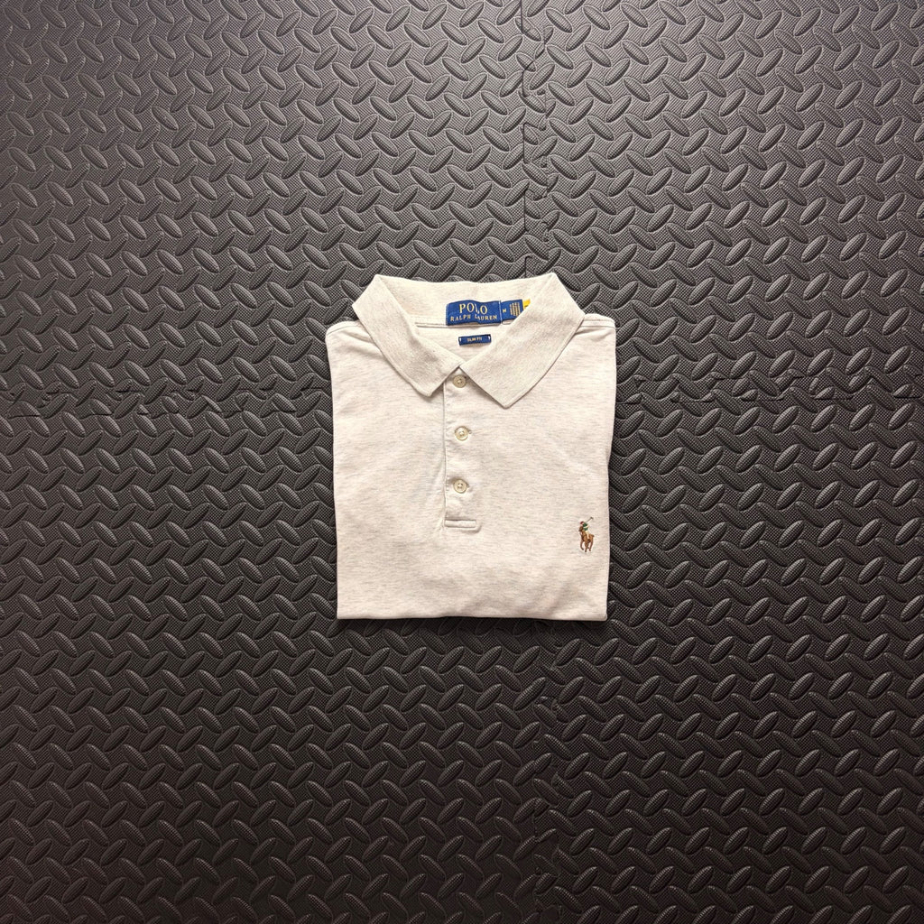 Ralph Lauren Cream Polo Shirt | Men’s Slim Fit M / 3837