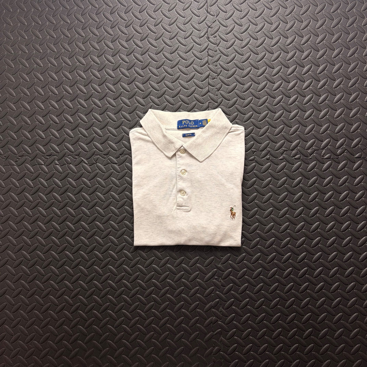 Ralph Lauren Cream Polo Shirt | Men’s Slim Fit M / 3837