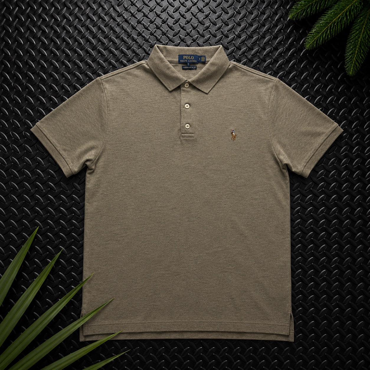 Ralph Lauren Brown Polo Shirt | Men’s Slim Fit L / 3416