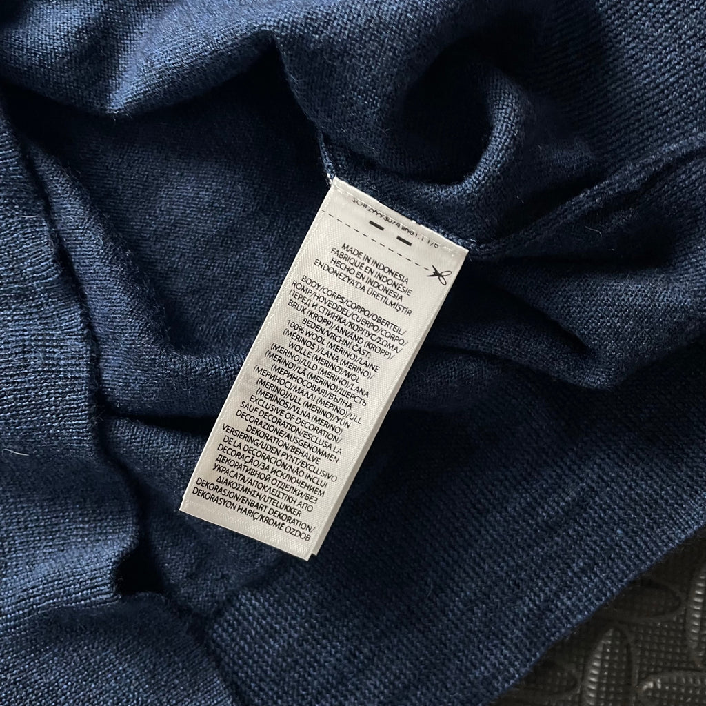 Ralph Lauren Navy Blue Crewneck Jumper | Men’s Slim Fit XXL / 3786