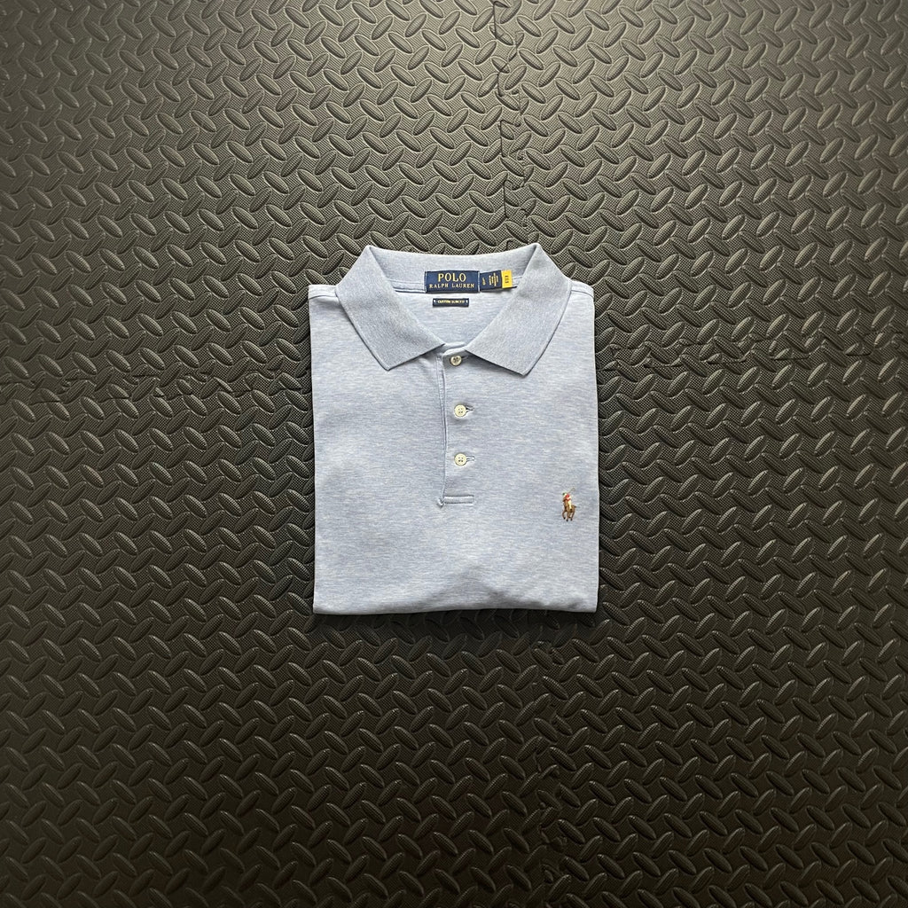 Ralph Lauren Light Blue Polo Shirt | Men’s Custom Slim Fit L / 3622