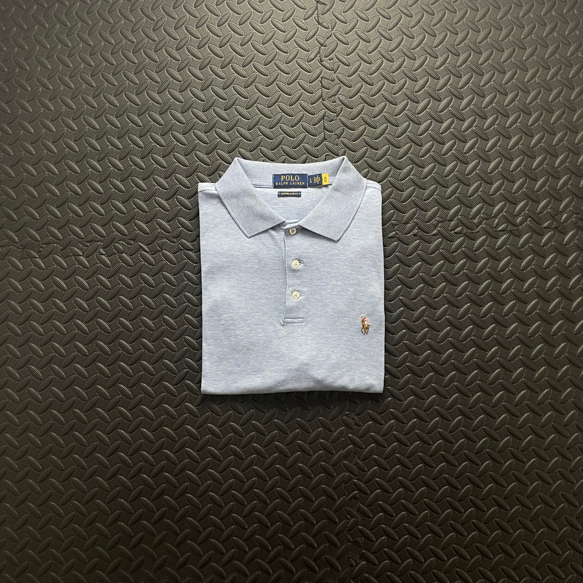 Ralph Lauren Light Blue Polo Shirt | Men’s Custom Slim Fit L / 3622