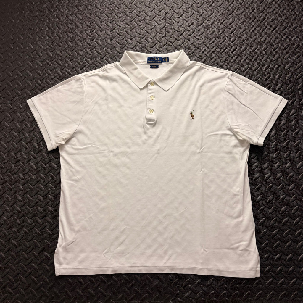 Ralph Lauren White Polo Shirt | Men’s Slim Fit XL / 3864