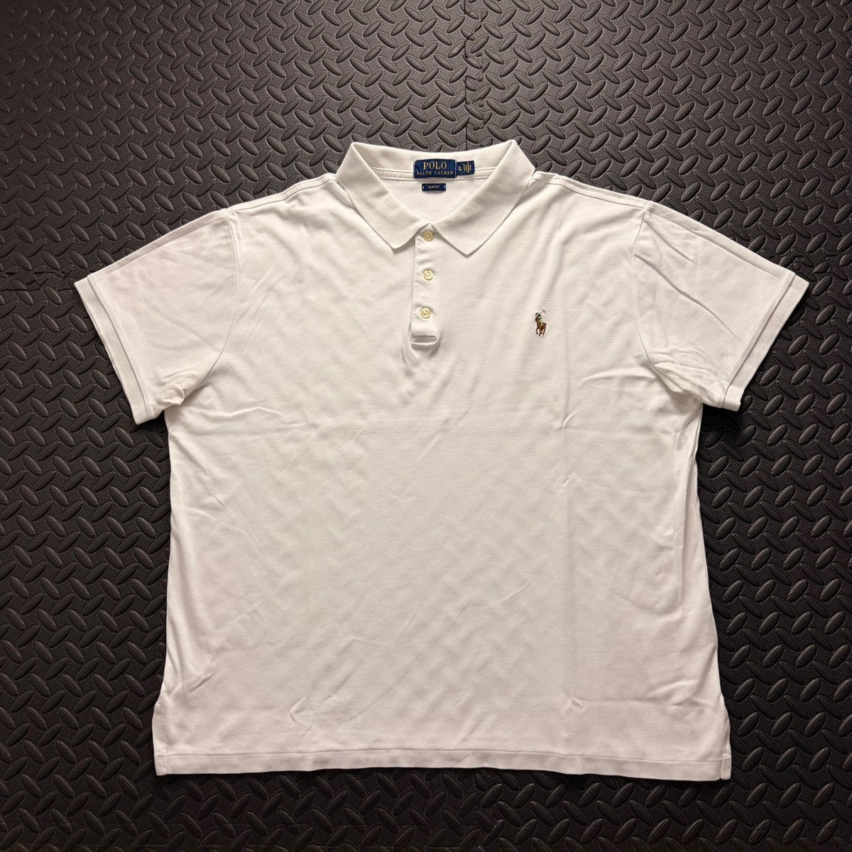 Ralph Lauren White Polo Shirt | Men’s Slim Fit XL / 3864