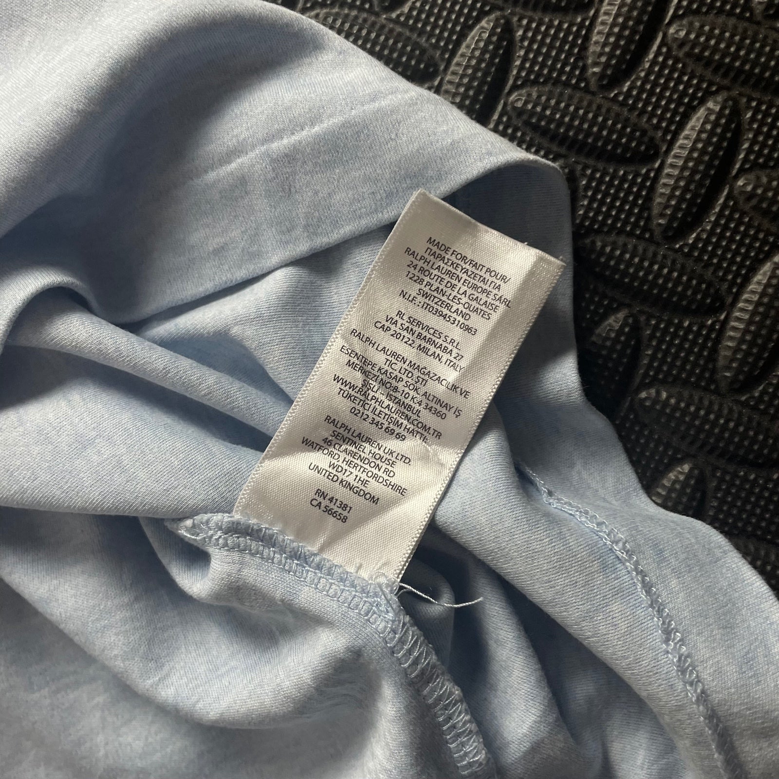 Ralph Lauren Light Blue Polo Shirt | Men’s Custom Slim Fit M / 3396