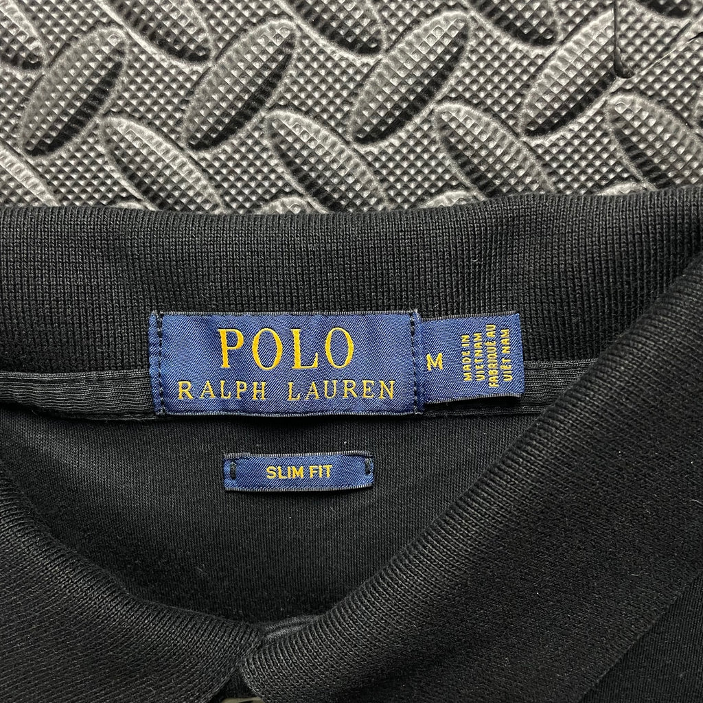 Ralph Lauren Black Polo Shirt | Men’s Slim Fit M / 3603