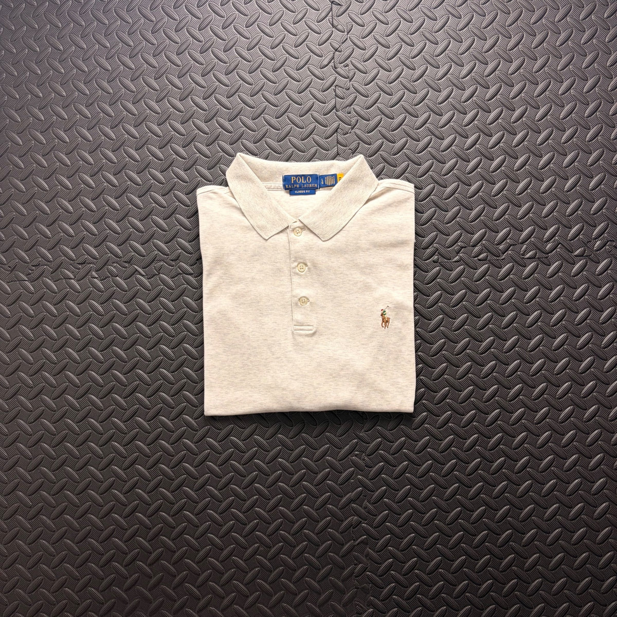 Ralph Lauren Cream Polo Shirt | Men’s Classic Fit L / 3857