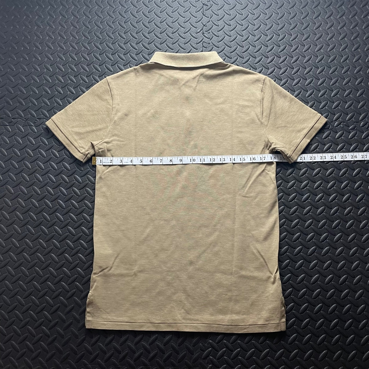 Ralph Lauren Beige 1/4 Zip Polo Shirt | Men’s Custom Slim Fit S / 3625