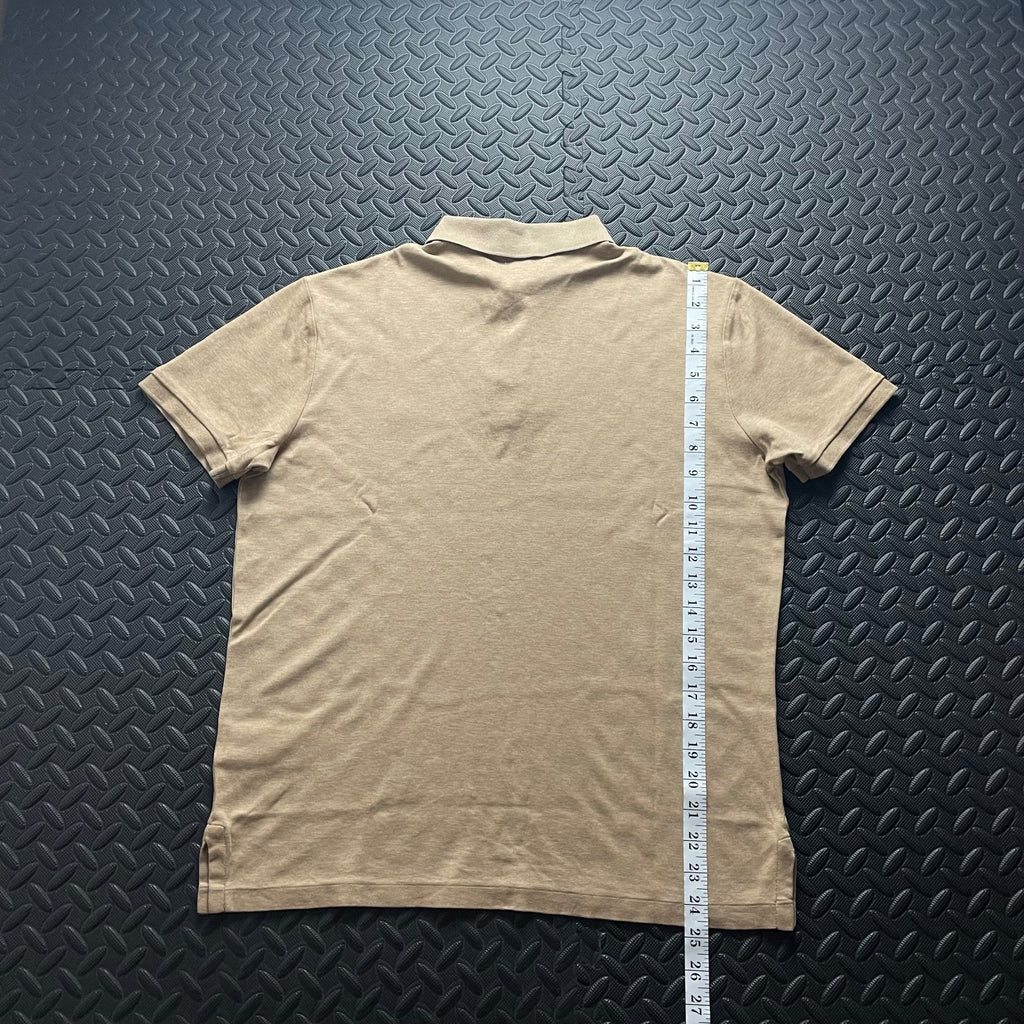 Ralph Lauren Beige Polo Shirt | Men’s Custom Slim Fit M / 3632