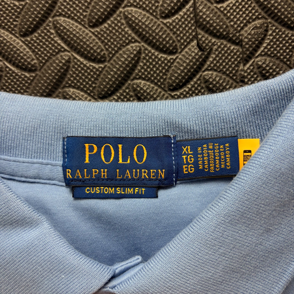 Ralph Lauren Blue Polo Shirt | Men’s Custom Slim Fit XL / 3861