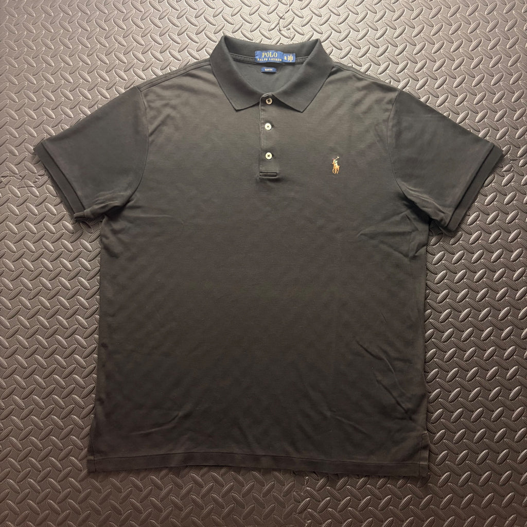 Ralph Lauren Black Polo Shirt | Men’s Slim Fit XL / 3832