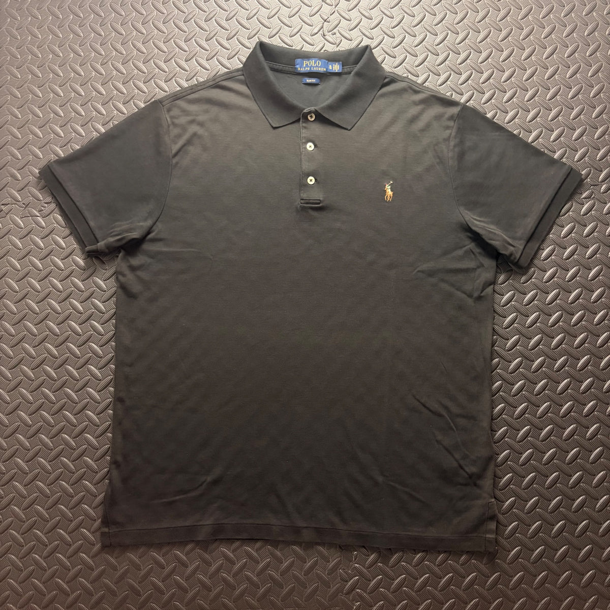 Ralph Lauren Black Polo Shirt | Men’s Slim Fit XL / 3832