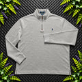 Ralph Lauren Grey 1/4 Zip Polo Shirt | Men’s Classic Fit XXL / 3791