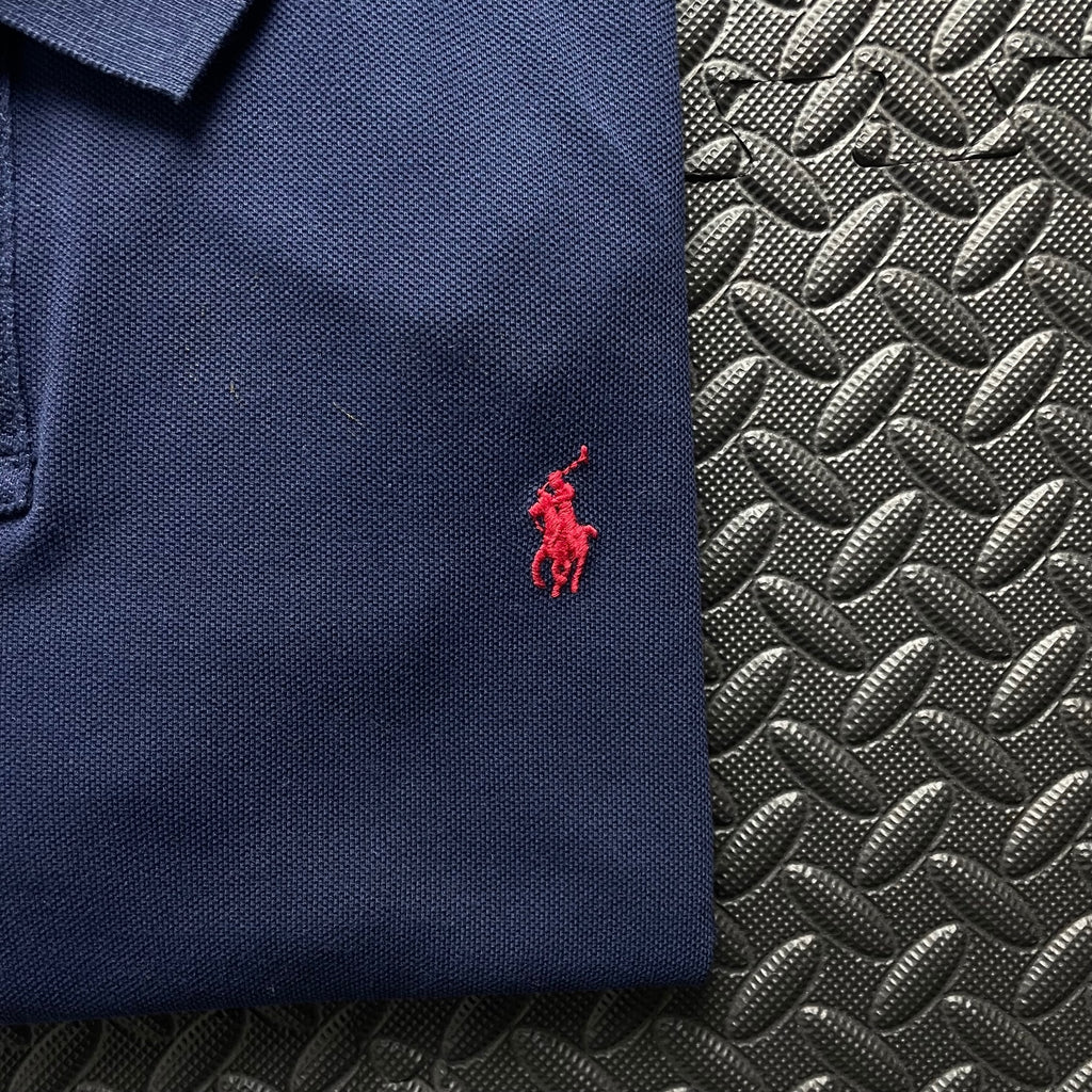 Ralph Lauren Navy Polo Shirt | Men’s Custom Slim Fit XXL / 3792