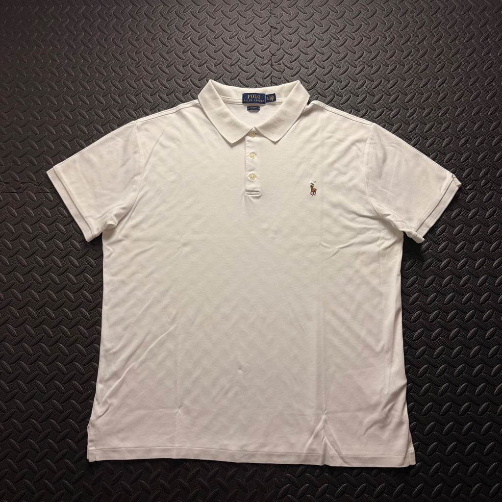 Ralph Lauren White Polo Shirt | Men’s Slim Fit XL / 3831
