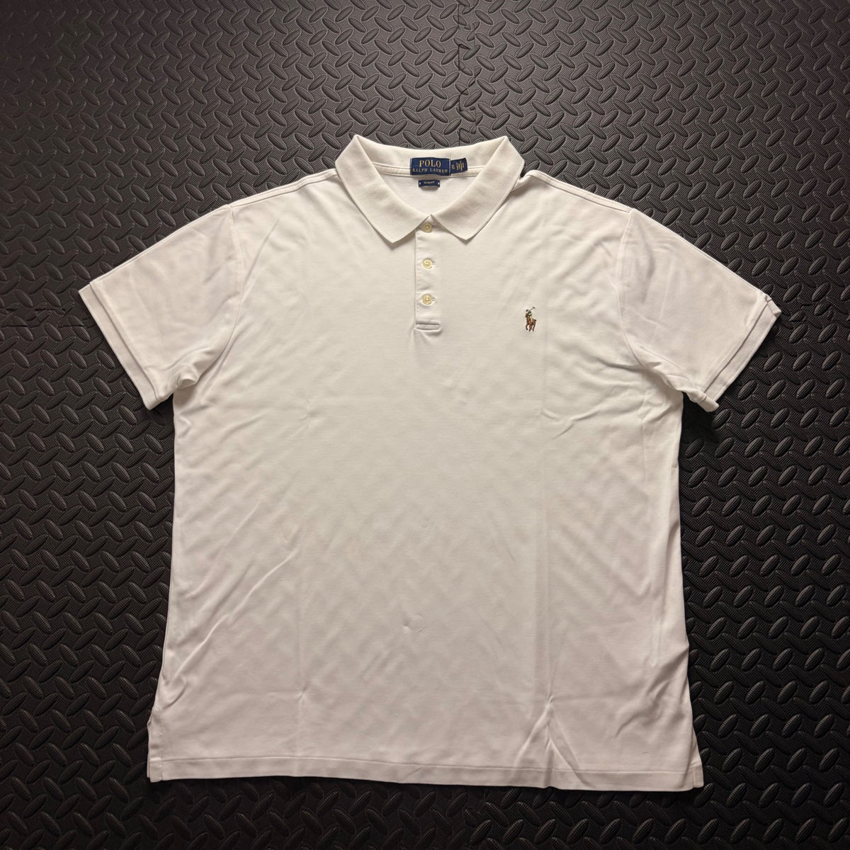 Ralph Lauren White Polo Shirt | Men’s Slim Fit XL / 3831