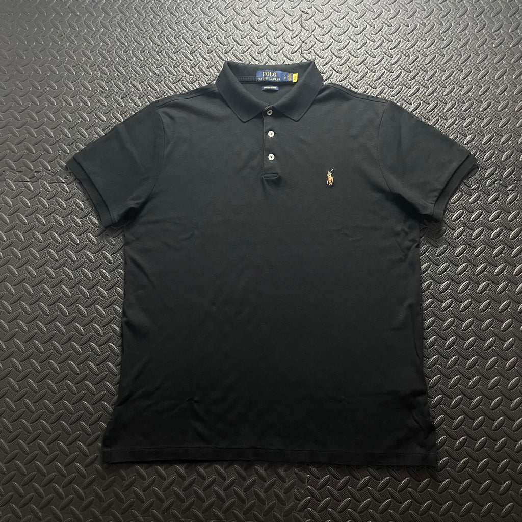 Ralph Lauren Black Polo Shirt | Men’s Custom Slim Fit L / 3758
