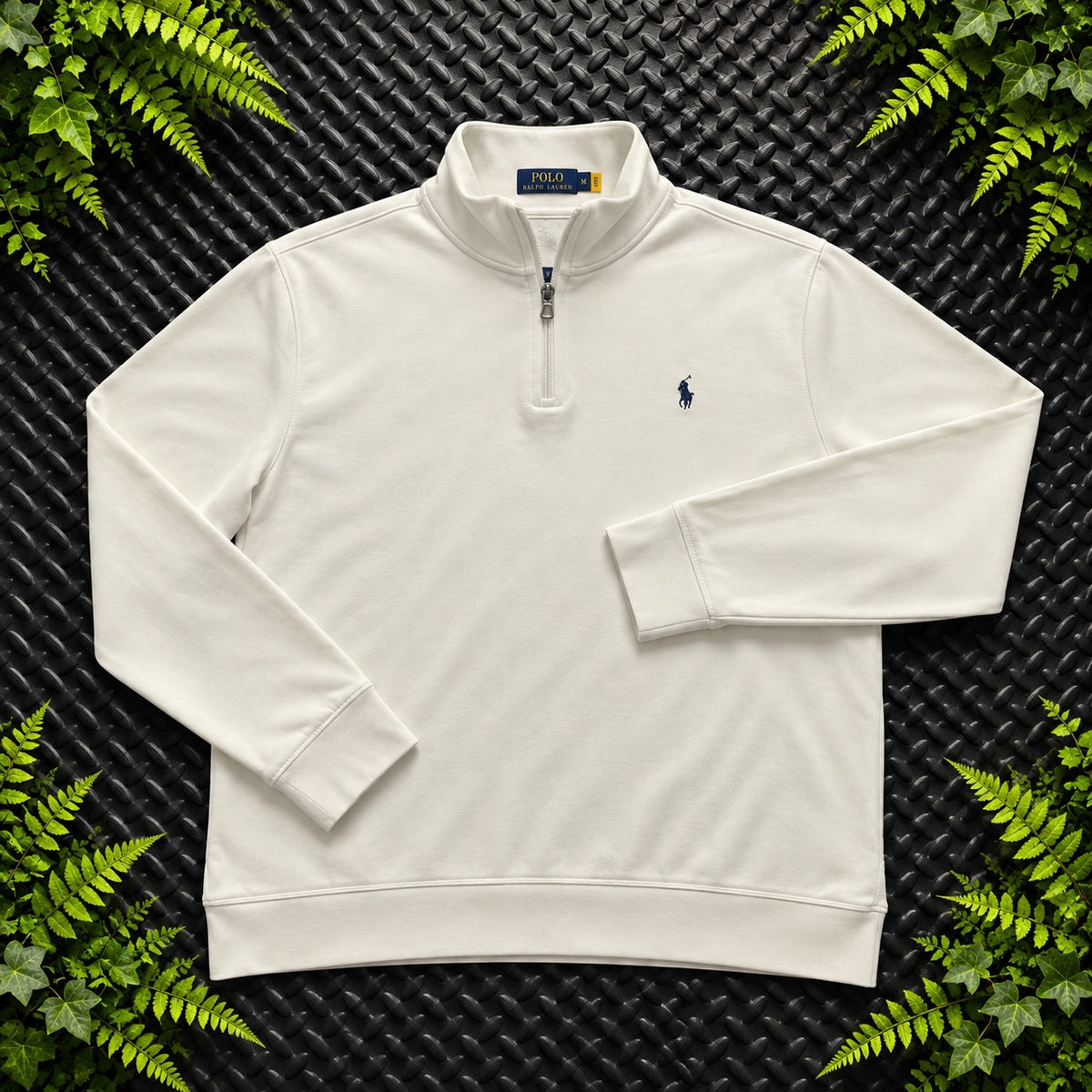 Ralph Lauren Cream 1/4 Zip Jumper | Men’s Classic Fit XL / 3743