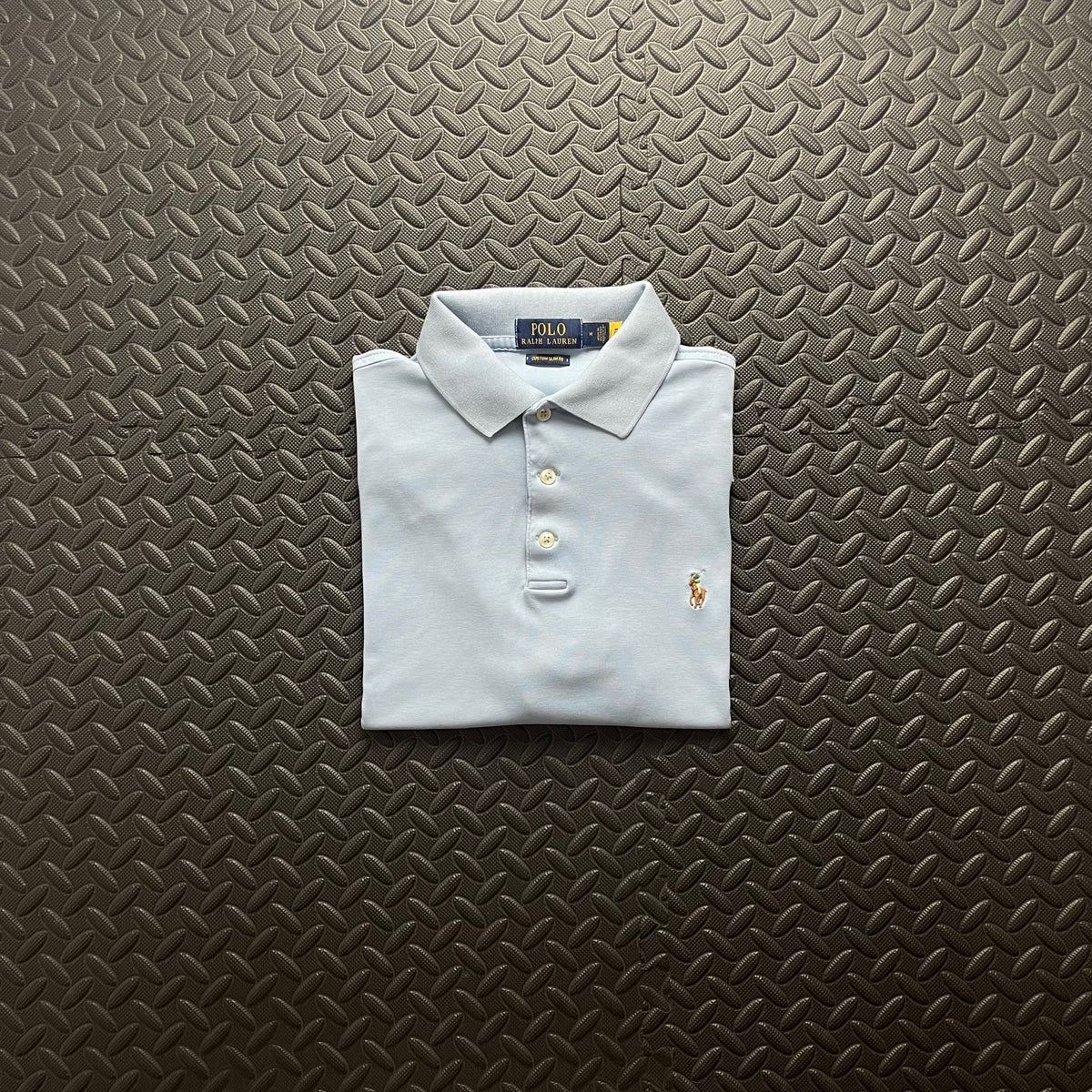 Ralph Lauren Light Blue Polo Shirt | Men’s Custom Slim Fit M / 3753