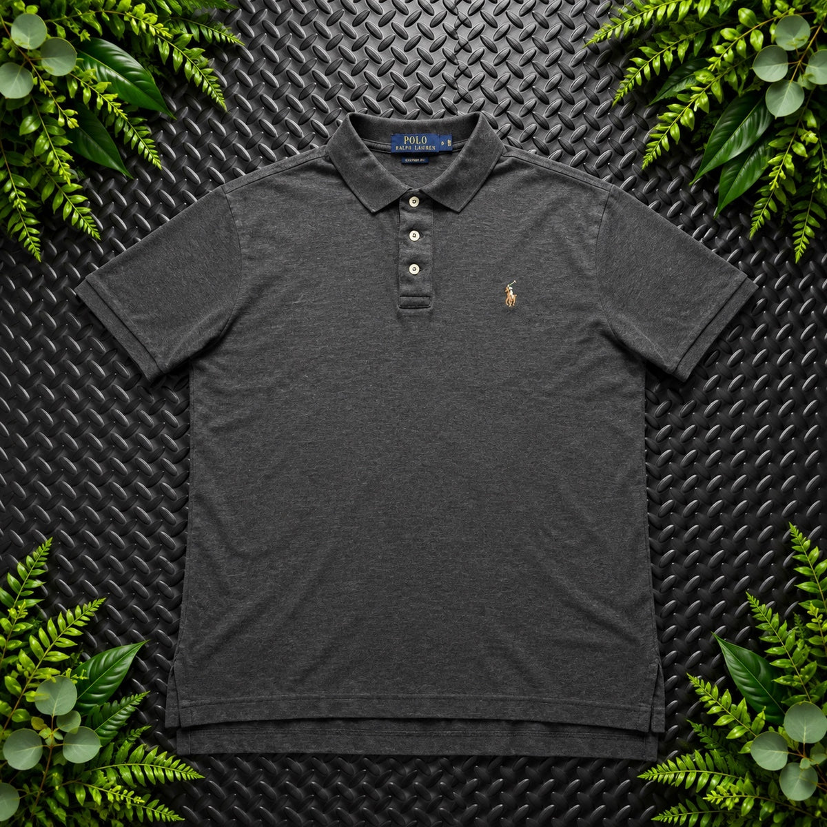 Ralph Lauren Grey Polo Shirt | Men’s Classic Fit L / 3604