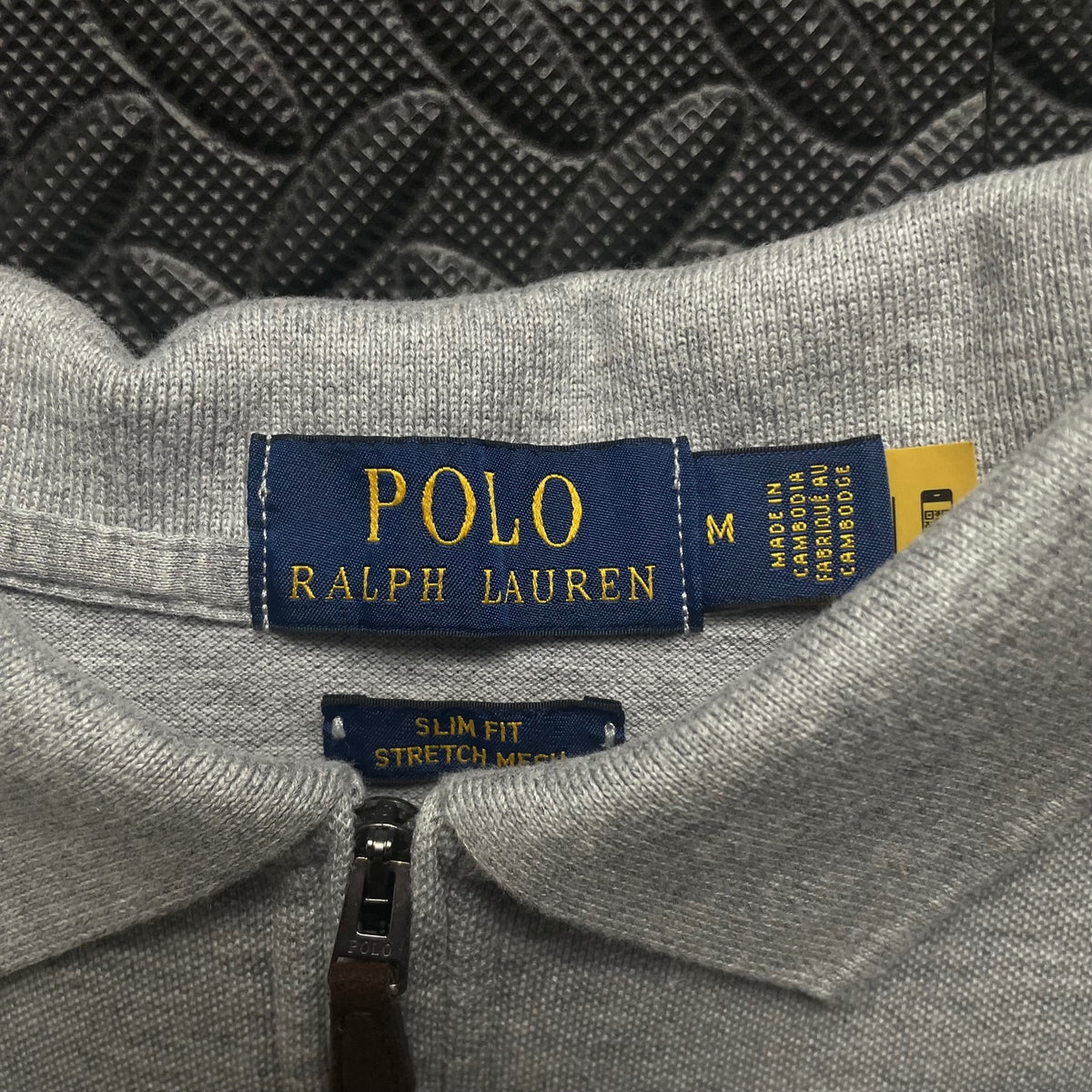 Ralph Lauren Grey 1/4 Zip Polo Shirt | Men’s Slim Fit M / 3208