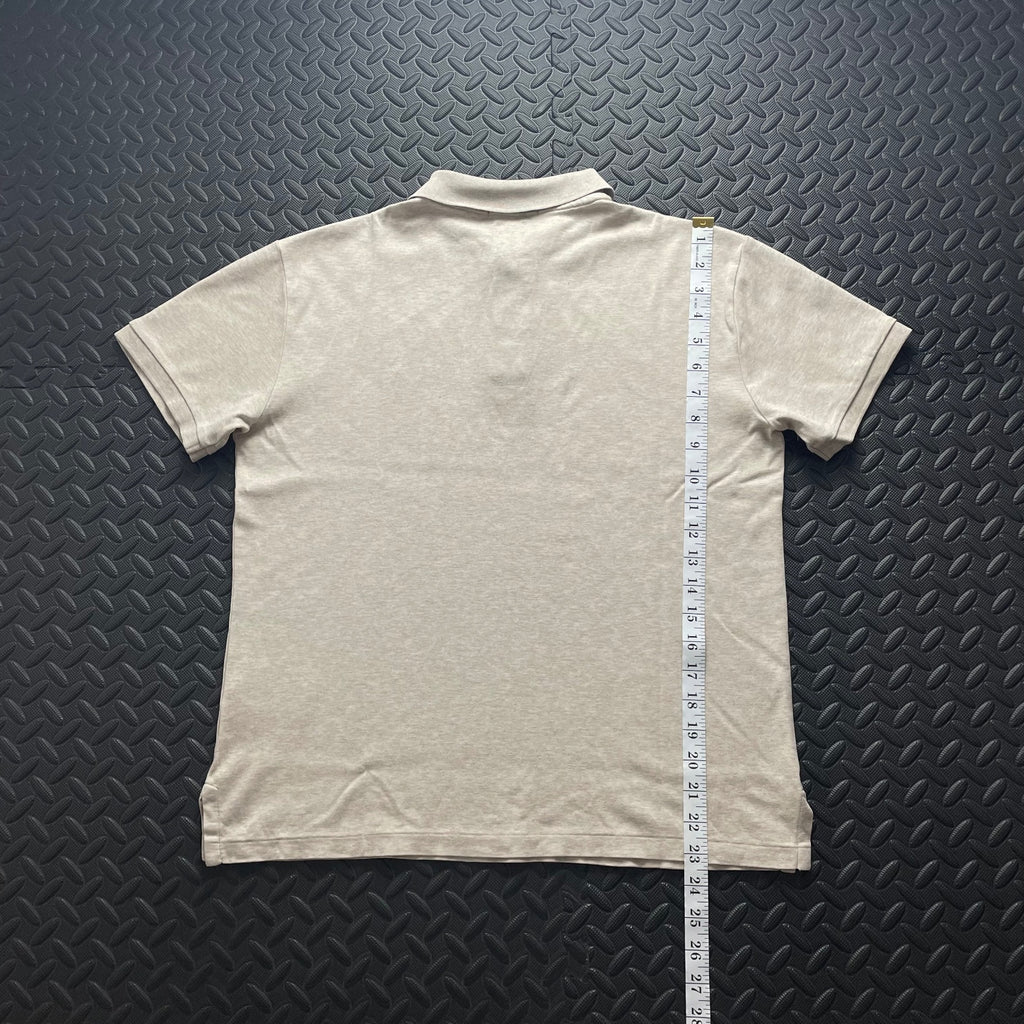 Ralph Lauren Beige Polo Shirt | Men’s Slim Fit M / 3670