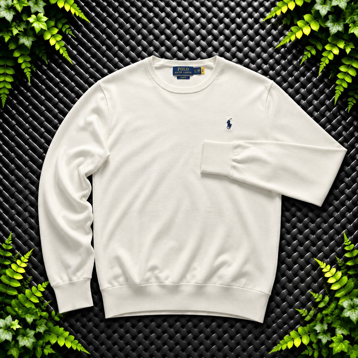Ralph Lauren Cream Crewneck Jumper | Men’s Slim Fit S / 3767