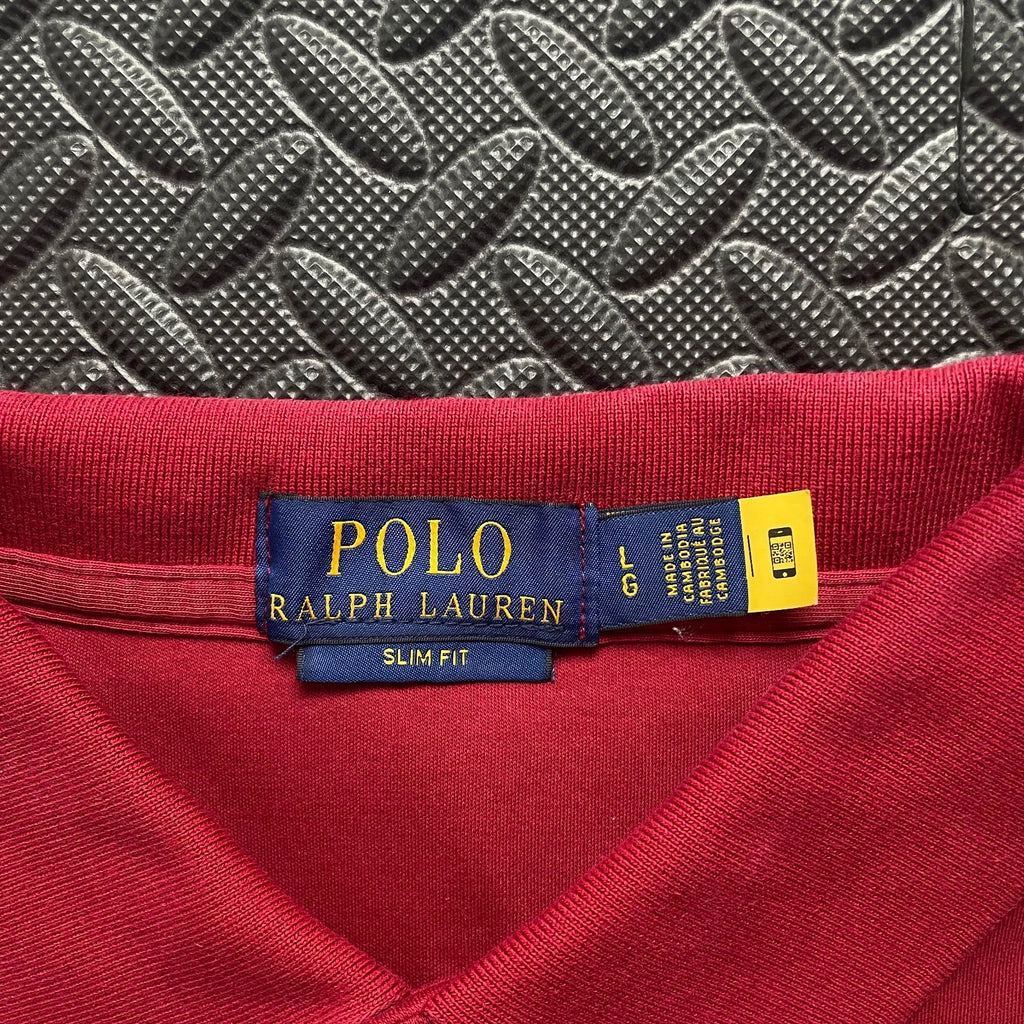 Ralph Lauren Red Polo Shirt | Men’s Slim Fit L / 3649