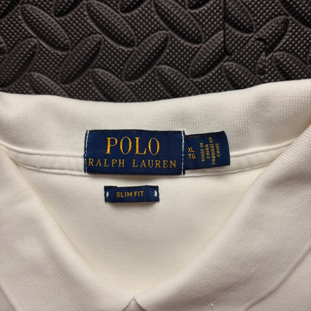 Ralph Lauren White Polo Shirt | Men’s Slim Fit XL / 3831