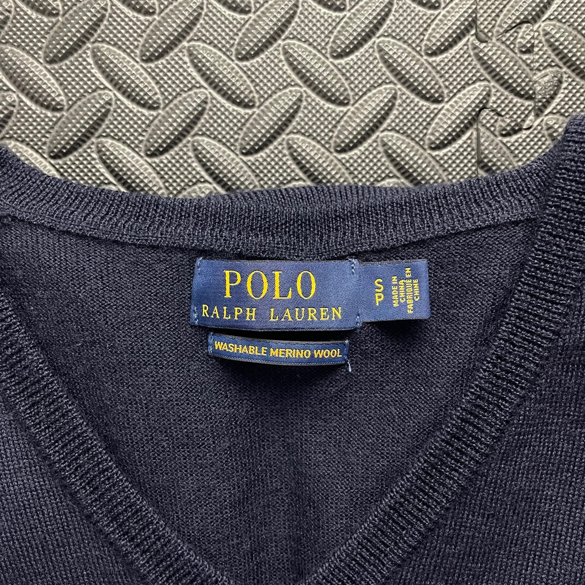 Ralph Lauren Navy V-Neck Jumper | Men’s Classic Fit S | 3769