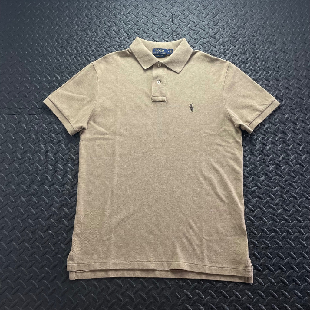 Ralph Lauren Beige Polo Shirt | Men’s Custom Slim Fit M / 2947
