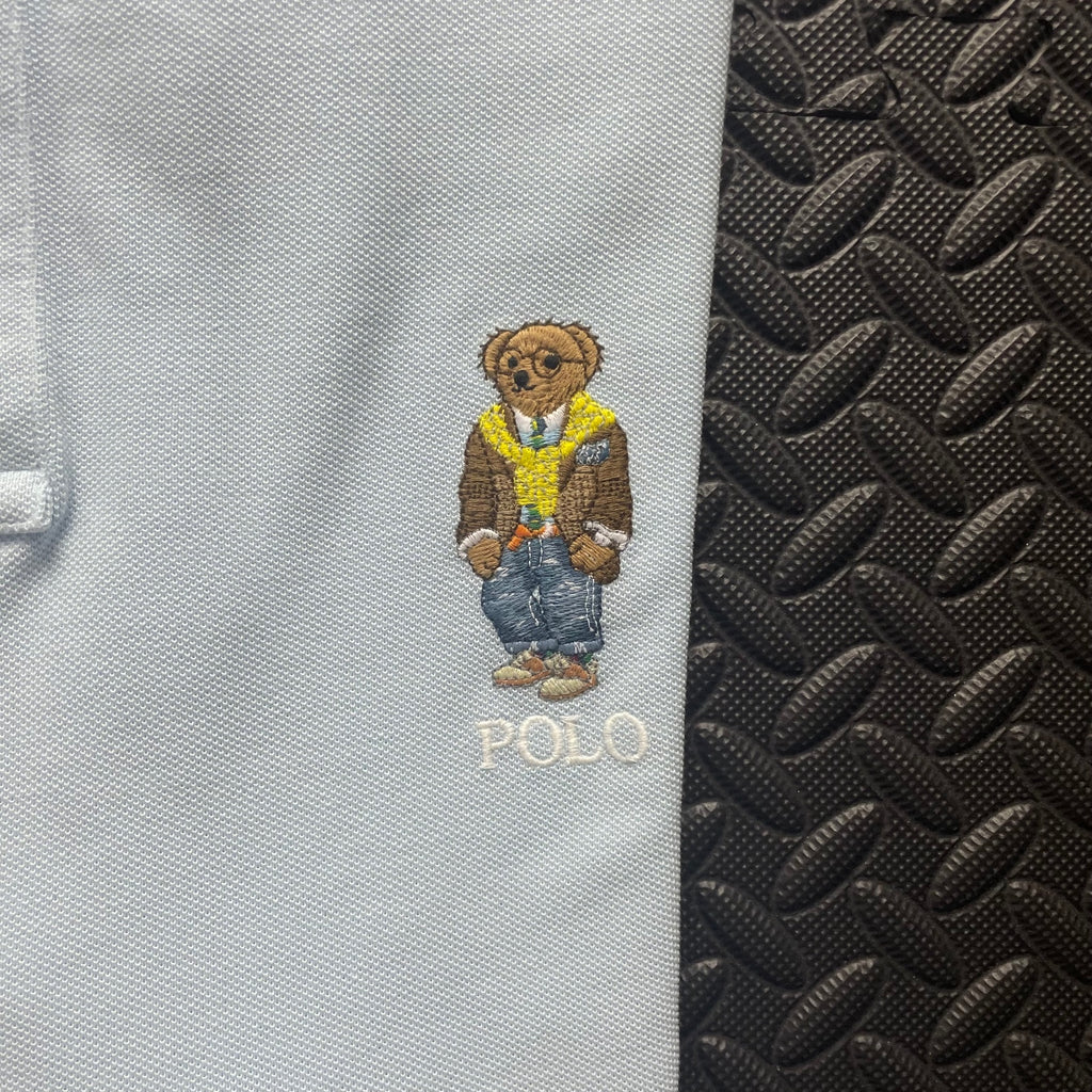 Ralph Lauren Light Blue Polo Shirt | Men’s Classic Fit L | Polo Bear / 3397