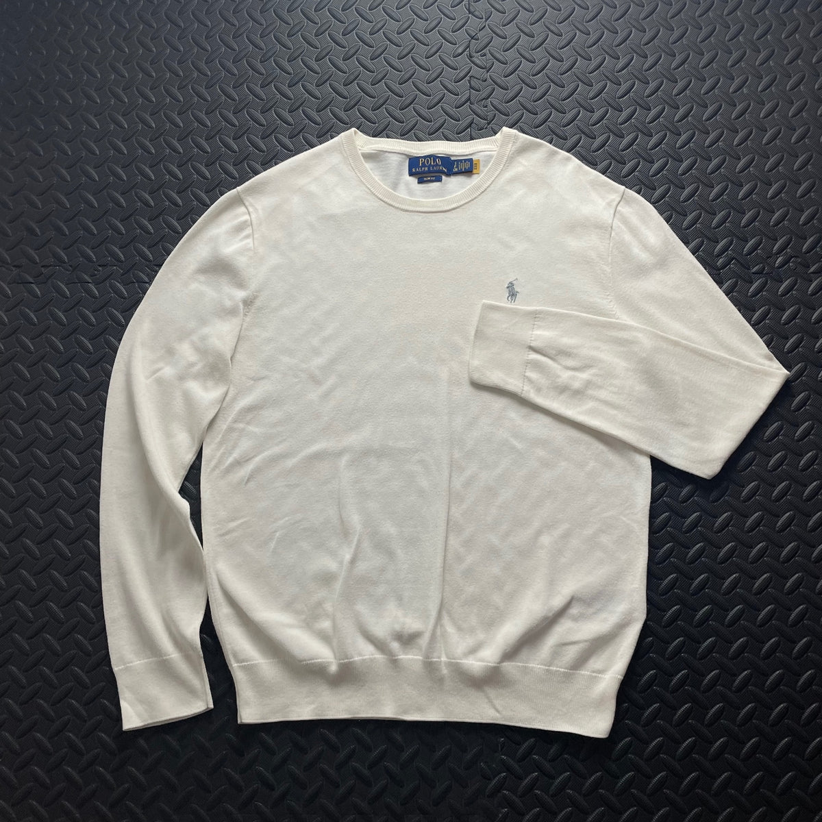 Ralph Lauren Cream Crewneck Jumper | Men’s Slim Fit S / 3767