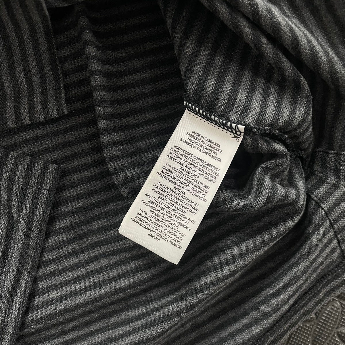 Ralph Lauren Grey Striped 1/4 Zip Polo Shirt | Men’s Custom Slim Fit M / 3698