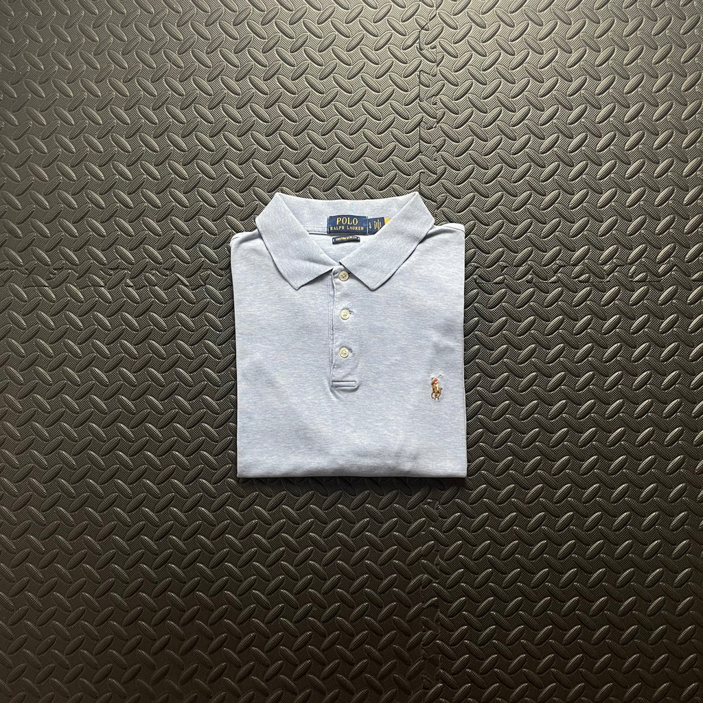 Ralph Lauren Light Blue Polo Shirt | Men’s Custom Slim Fit L / 3637