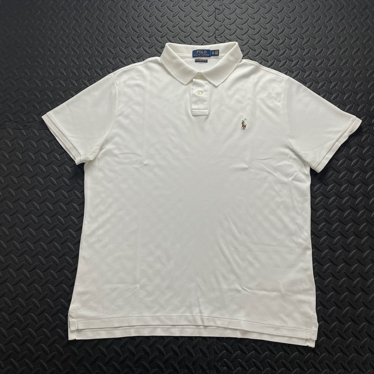 Ralph Lauren White Polo Shirt | Men’s Custom Slim Fit XL / 3721