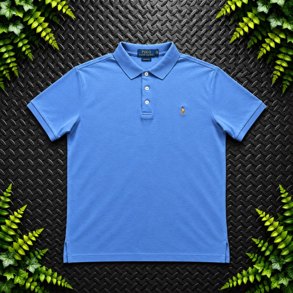 Ralph Lauren Blue Polo Shirt | Men’s Slim Fit XL / 3796