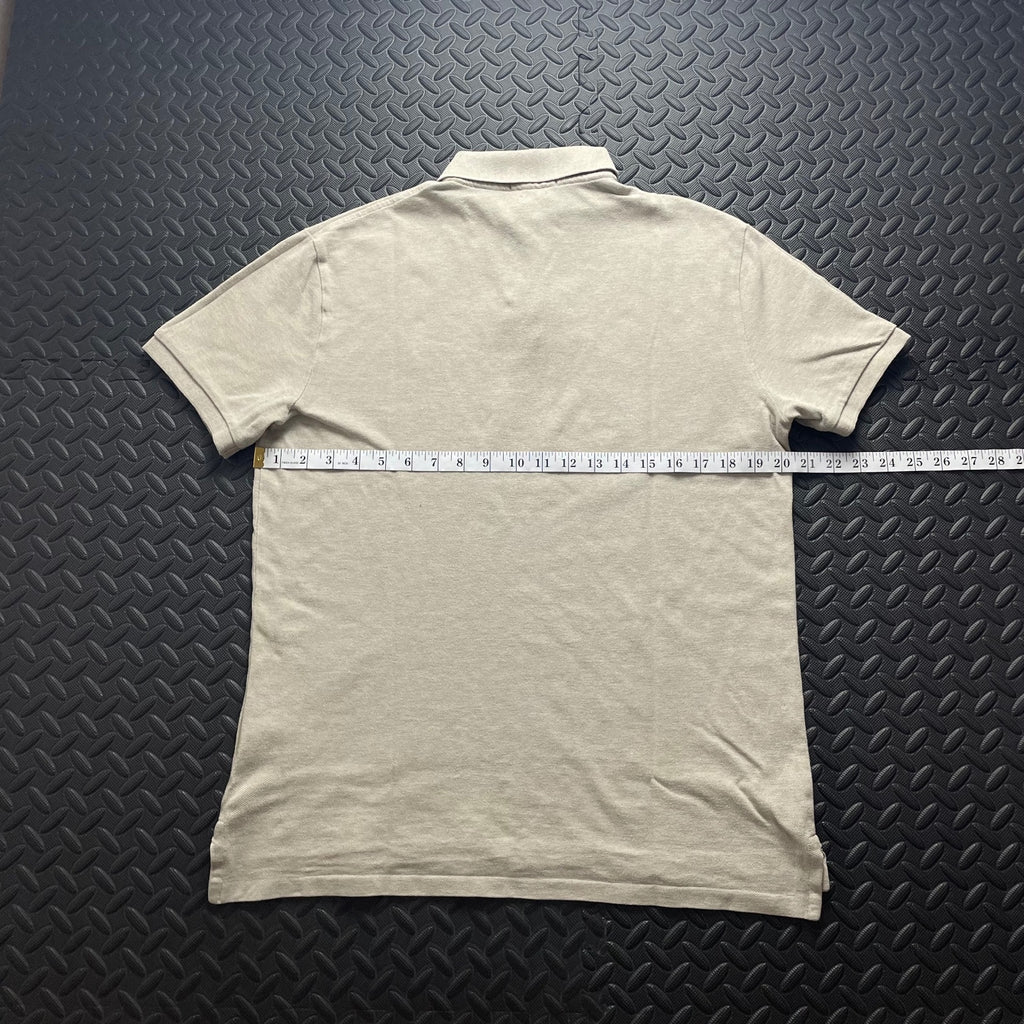 Ralph Lauren Beige Polo Shirt | Men’s Custom Slim Fit M / 3668
