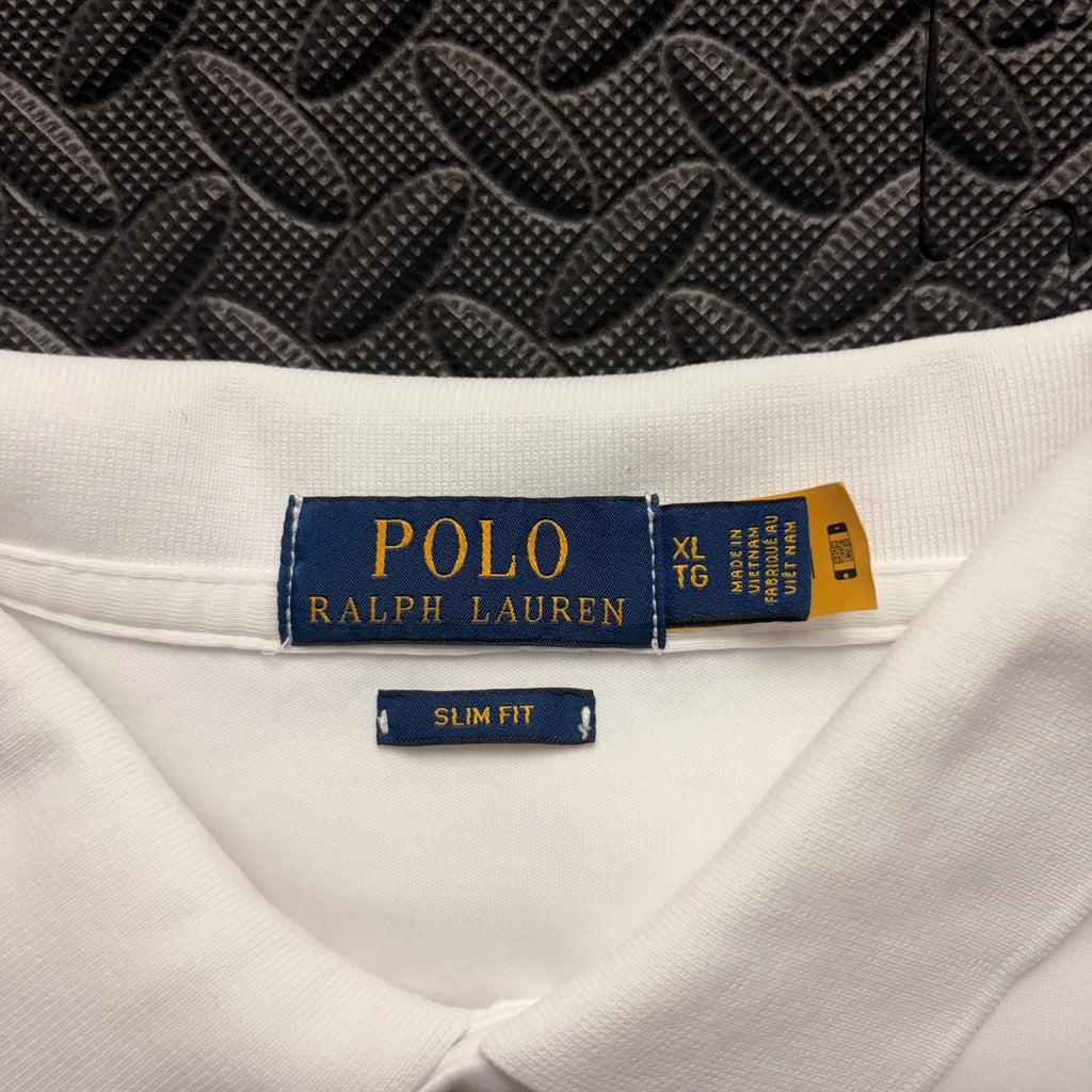 Ralph Lauren White Polo Shirt | Men’s Slim Fit XL / 3816