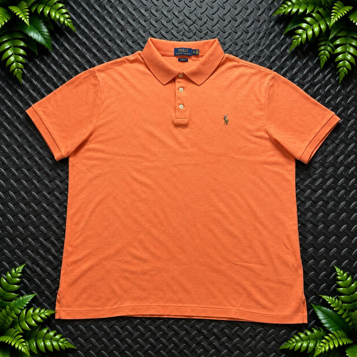 Ralph Lauren Orange Polo Shirt | Men’s Slim Fit XXL / 3718