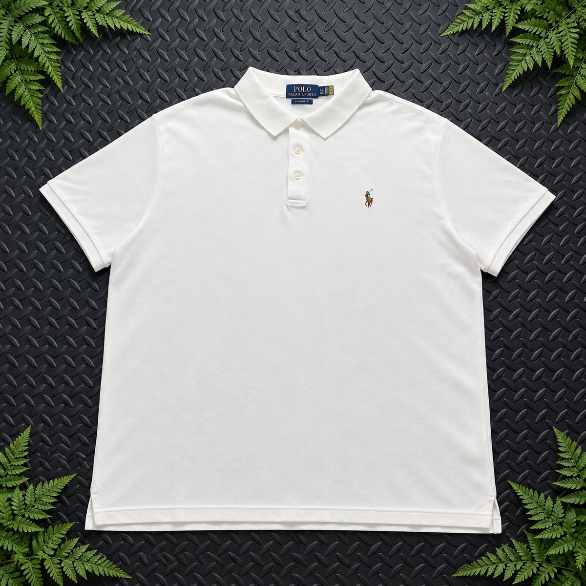 Ralph Lauren White Polo Shirt | Men’s Custom Slim Fit XXL / 3657