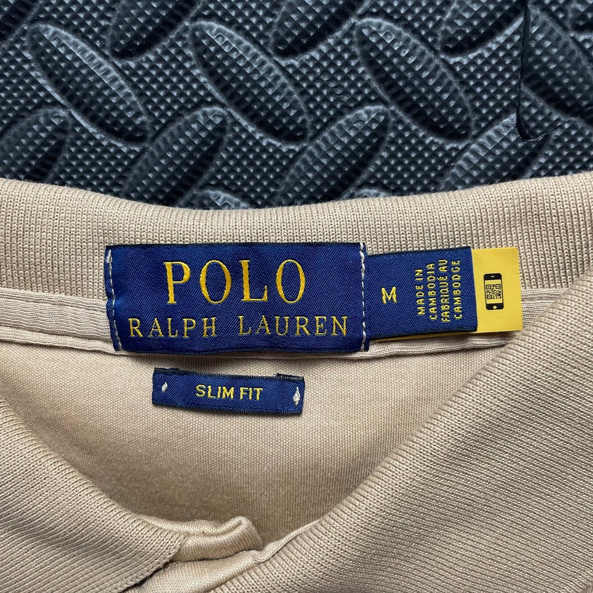 Ralph Lauren Beige Polo Shirt | Men’s Slim Fit M / 3654