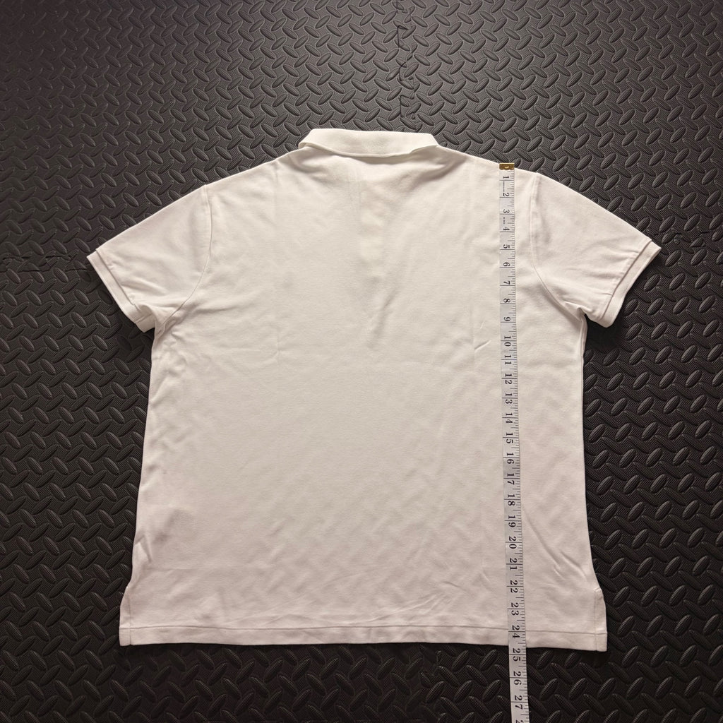 Ralph Lauren White Polo Shirt | Men’s Custom Slim Fit L / 3847
