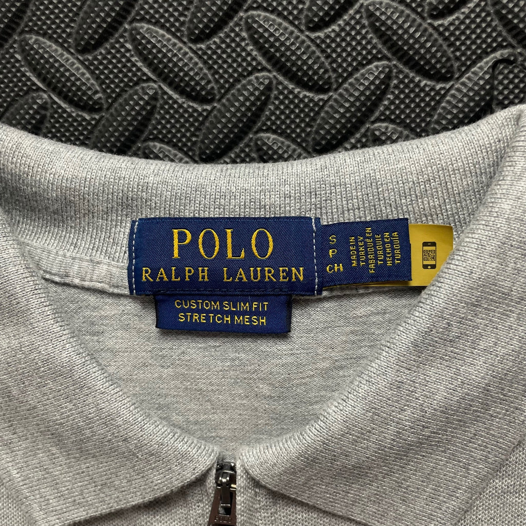 Ralph Lauren Grey 1/4 Zip Polo Shirt | Men’s Custom Slim Fit S / 3664