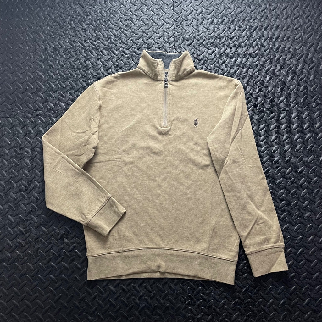 Ralph Lauren Beige 1/4 Zip Jumper | Men’s Classic Fit XS / 3725