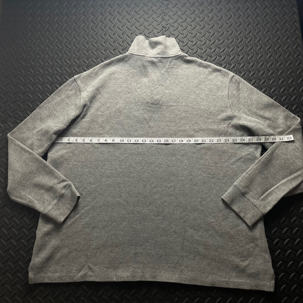 Ralph Lauren Grey 1/4 Zip Polo Shirt | Men’s Classic Fit XXL / 3791